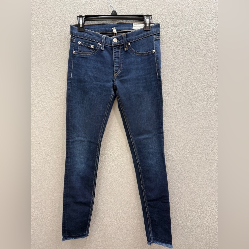 rag & bone Dark Blue Skinny Jeans Size 27 Designer Like New